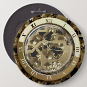 Badge Rond 15,2 Cm Options des boutons Clockwork 6A (Devant & derrière)
