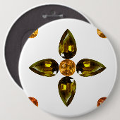 Badge Rond 15,2 Cm Orange (Devant & derrière)