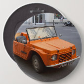 Badge Rond 15,2 Cm Orange Citroën Mehari (Devant & derrière)