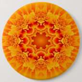 Badge Rond 15,2 Cm Orange Marigold Mandala (Devant)