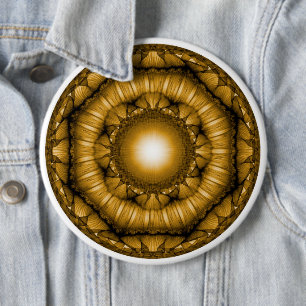 Badge Rond 15,2 Cm Ornement géométrique rayonnant lumineux