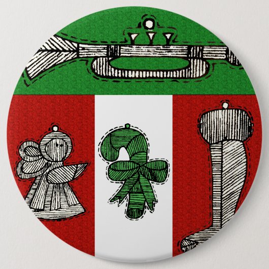 Badge Rond 15,2 Cm Ornements vintages (Devant)