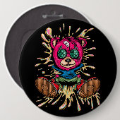 Badge Rond 15,2 Cm Ours Au Miel (Devant & derrière)