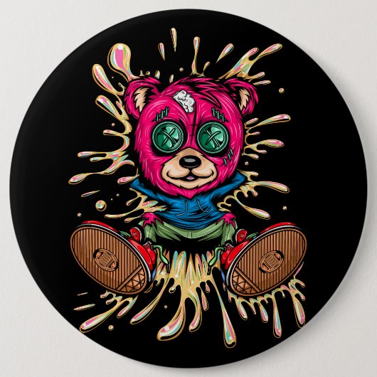 Badge Rond 15,2 Cm Ours Au Miel (Devant)