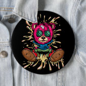 Badge Rond 15,2 Cm Ours Au Miel (En situation)
