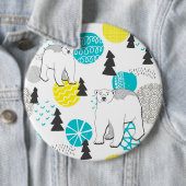 Badge Rond 15,2 Cm Ours polaire (En situation)