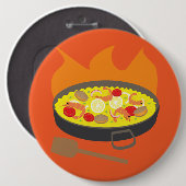Badge Rond 15,2 Cm Paella (Devant & derrière)