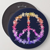 Badge Rond 15,2 Cm Paix (Devant & derrière)