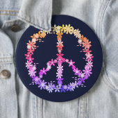 Badge Rond 15,2 Cm Paix (En situation)