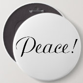 BADGE ROND 15,2 CM PAIX (Devant & derrière)