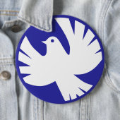 BADGE ROND 15,2 CM PAIX DOVE (En situation)