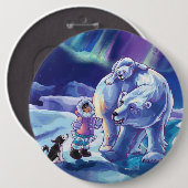 Badge Rond 15,2 Cm Pal polaire (Devant & derrière)