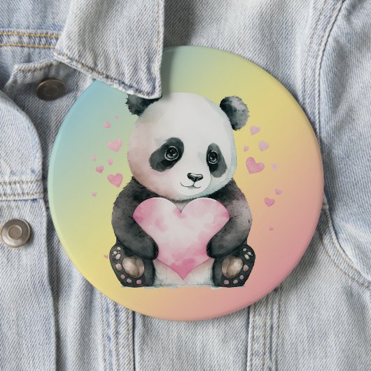 Badge Rond 15,2 Cm Pandabear (En situation)