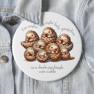 Badge Rond 15,2 Cm Pangolins adorables pour 8 Pangolins mignons