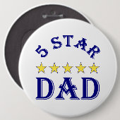 Badge Rond 15,2 Cm Papa 5 étoiles (Devant & derrière)