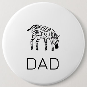 Badge Rond 15,2 Cm Papa, Cutest Little Kenyan Zebra Birthday Golf Bal
