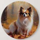 Badge Rond 15,2 Cm Papillon à l'automne Feuilles automne Inspiration (Devant)