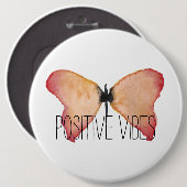 Badge Rond 15,2 Cm Papillon de pêche avec personnalisation (Devant & derrière)