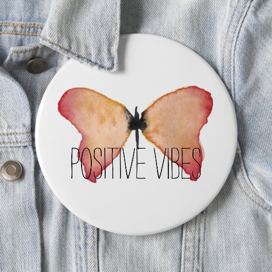 Badge Rond 15,2 Cm Papillon de pêche avec personnalisation (En situation)