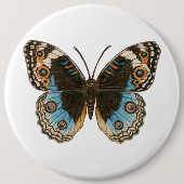 Badge Rond 15,2 Cm Papillon Pansy Bleu (Devant)