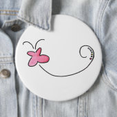 Badge Rond 15,2 Cm Papillon rouge (En situation)