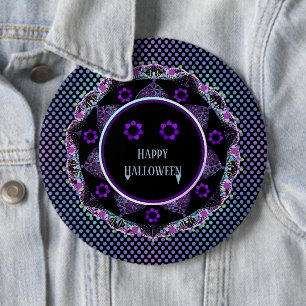 Badge Rond 15,2 Cm Parapluie violet & coeurs .7