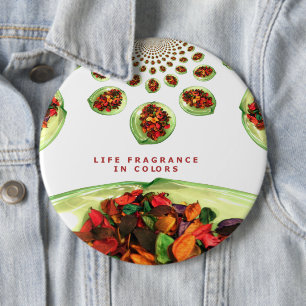 Badge Rond 15,2 Cm Parfum de vie : Potpourri message inspirant