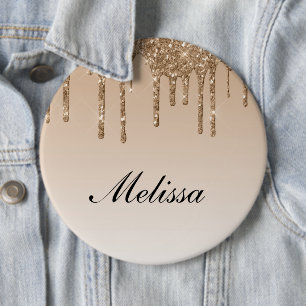 Badge Rond 15,2 Cm parties scintillant de dérive de nom personnalis