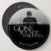 Badge Rond 15,2 Cm Partis mais pas oubliés - Sombre (Devant & derrière)