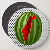 Badge Rond 15,2 Cm Pastèque Palestine - Slice (Devant & derrière)