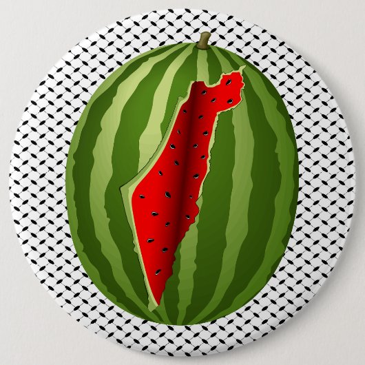 Badge Rond 15,2 Cm Pastèque Palestine - Slice (Devant)