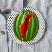 Badge Rond 15,2 Cm Pastèque Palestine - Slice (En situation)