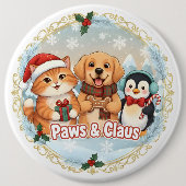 Badge Rond 15,2 Cm Paws & Claus (Devant)