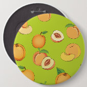 Badge Rond 15,2 Cm Peach Pattern 4 (Devant & derrière)