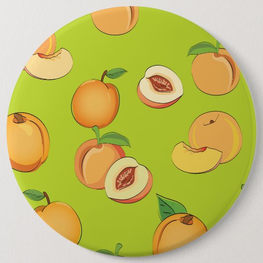 Badge Rond 15,2 Cm Peach Pattern 4 (Devant)