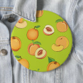 Badge Rond 15,2 Cm Peach Pattern 4 (En situation)