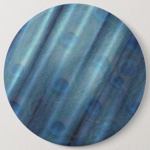 Badge Rond 15,2 Cm Peacocks & Emerald Green Soie métallique