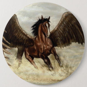 Badge Rond 15,2 Cm Pégase ailé