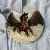 Badge Rond 15,2 Cm Pégase ailé (En situation)