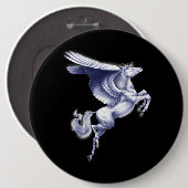 Badge Rond 15,2 Cm Pégase mythique (Devant & derrière)