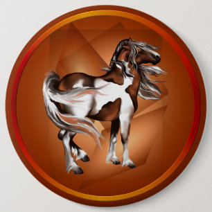Badge Rond 15,2 Cm Peignez le bouton