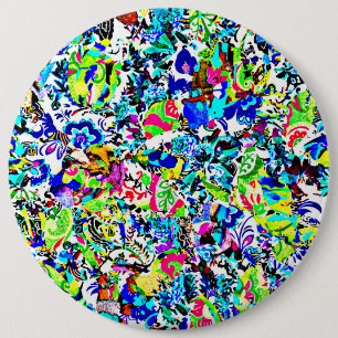 Badge Rond 15,2 Cm Peinture abstraite colorée mignonne