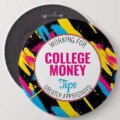 Badge Rond 15,2 Cm Peinture Abstraite | Conseils appréciés | Financem (Devant & derrière)