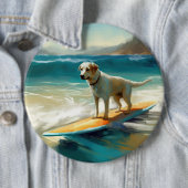 Badge Rond 15,2 Cm Peinture Anatolie Shepherd Beach Surf (En situation)