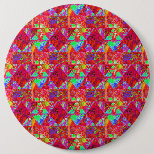 Badge Rond 15,2 Cm Peinture de courtepoint de jardin coloré avec Hydr