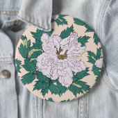 Badge Rond 15,2 Cm Peonies blanches (En situation)