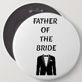 Badge Rond 15,2 Cm Père de la mariée (Devant & derrière)