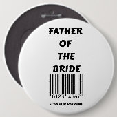 Badge Rond 15,2 Cm Père de la mariée (Devant & derrière)