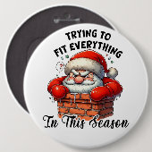 Badge Rond 15,2 Cm Père Noël (Devant & derrière)