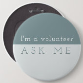 Badge Rond 15,2 Cm Perfection EN BON ÉTAT. DEMANDEZ-MOI (Devant & derrière)